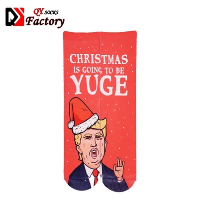 Custom Trump 3d Cartoon Tube Sublimation Socks Blank White
