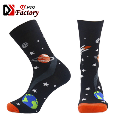 Comfortable Crew Custom High Quality Jacquard Man Socks