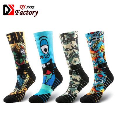 Custom Design 3D &nbsp;White Blank Sublimation Polyester 360 Printing Socks