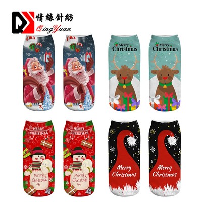 360 Degree Print High Quality Fashion Street Cartoon Custom Christmas SublimationSocks