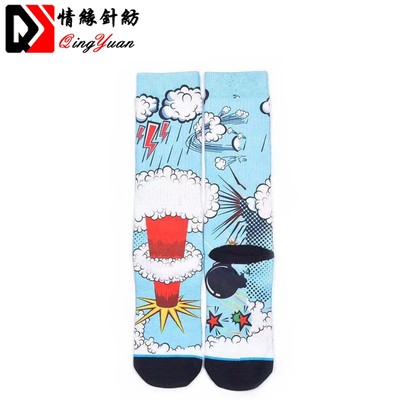 Wholesale Funky Sublimation Socks Custom Funny Print Socks for Men
