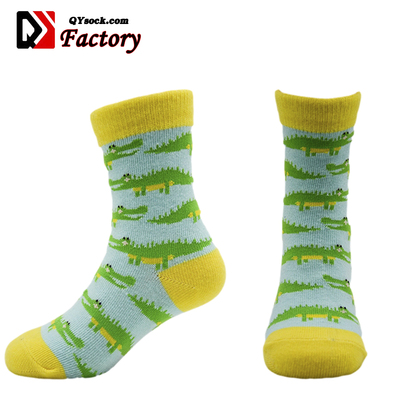 Cotton High Quality Crew Jacquard Children Socks