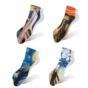 Bulk Wholesale Custom Art Painting Print Funny Ankle Socks