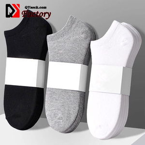 Wholesale Men Sock Solid Color Hosiery Breathable Low Cut Short Ankle Socks Casual Sports Socks