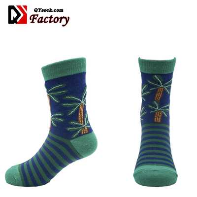 Cotton Jacquard Crew High Quality Children Socks